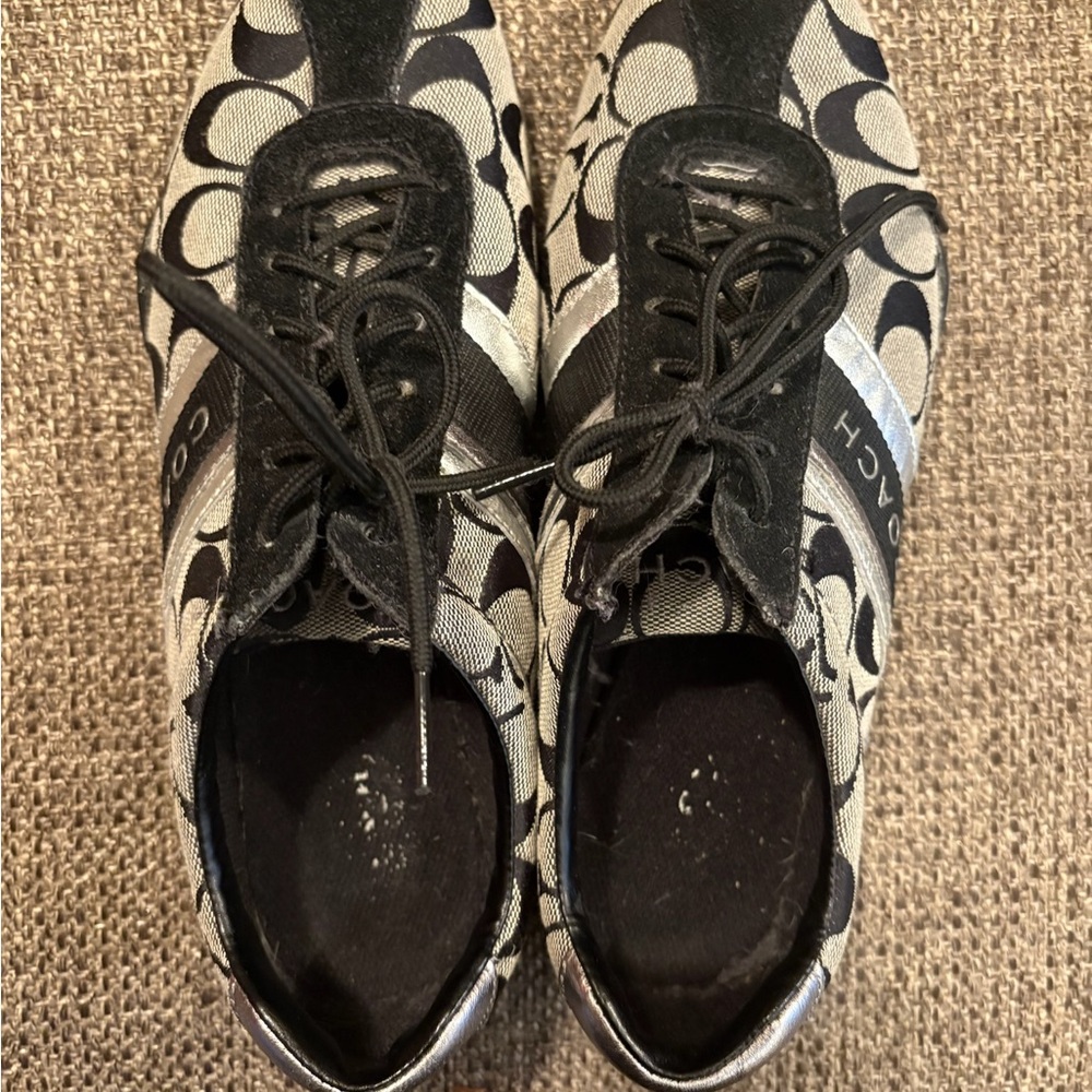 Vintage Coach Monogram Black and Grey Sneakers